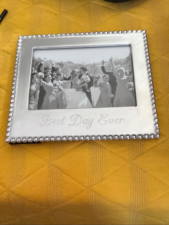 Mariposa Other - Mariposa Silver Beaded 'Best Day Ever' Sentiment Photo Frame